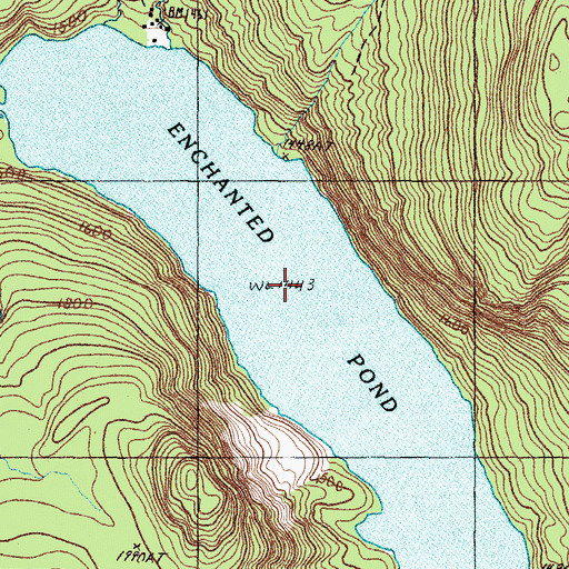 Topographic Map of Enchanted Pond, ME