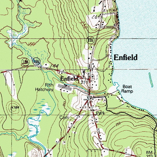Topographic Map of Enfield, ME