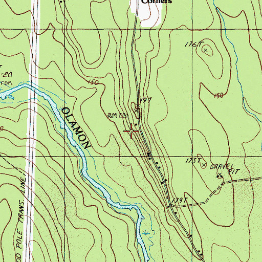 Topographic Map of Enfield Horseback, ME