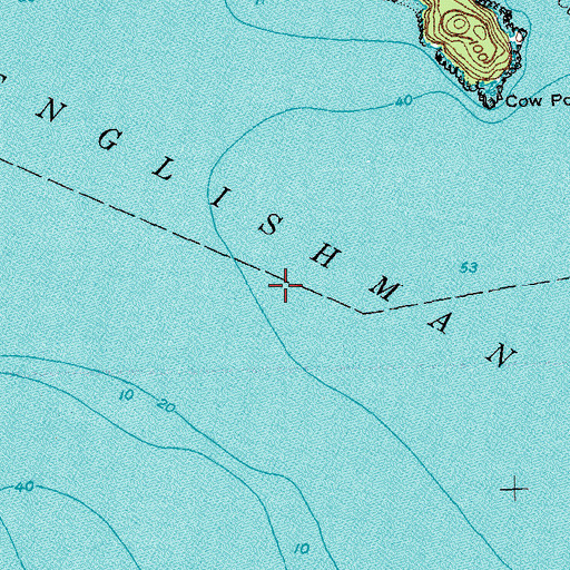 Topographic Map of Englishman Bay, ME