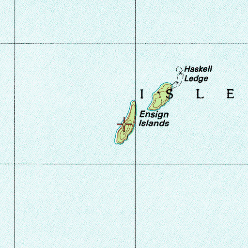 Topographic Map of Ensign Island, ME