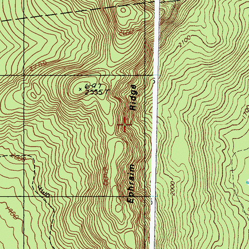 Topographic Map of Ephraim Ridge, ME