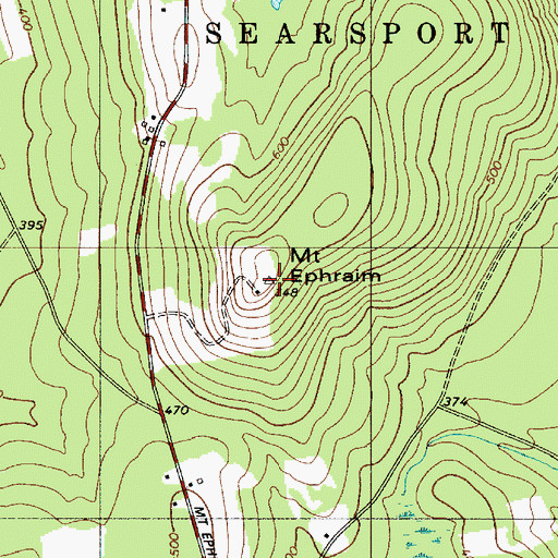 Topographic Map of Mount Ephraim, ME