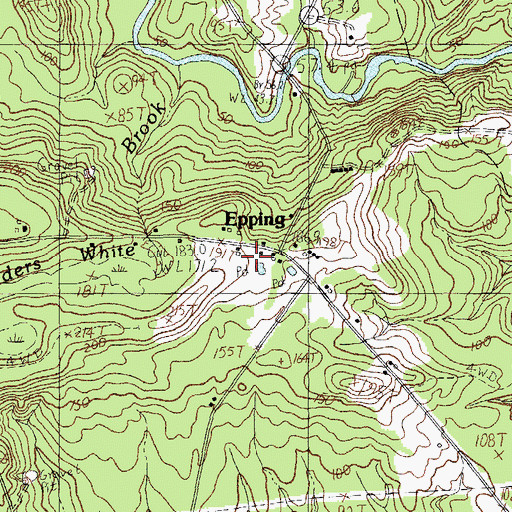 Topographic Map of Epping, ME