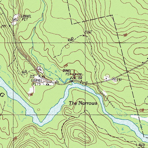 Topographic Map of Eskutassis Stream, ME