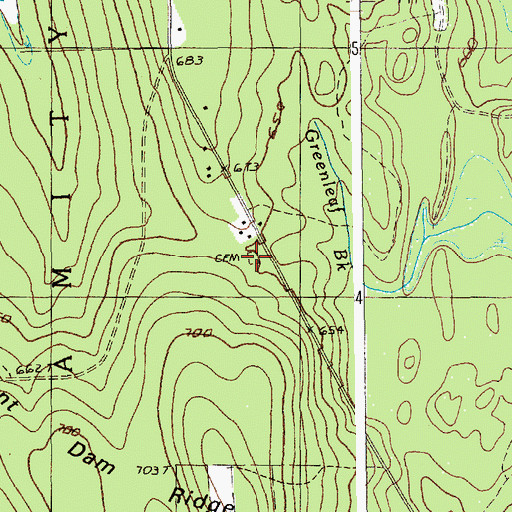 Topographic Map of Estabrook Cemetery, ME