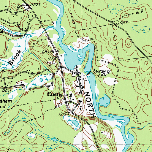 Topographic Map of Eustis, ME