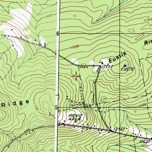 Topographic Map of Eustis Ridge, ME
