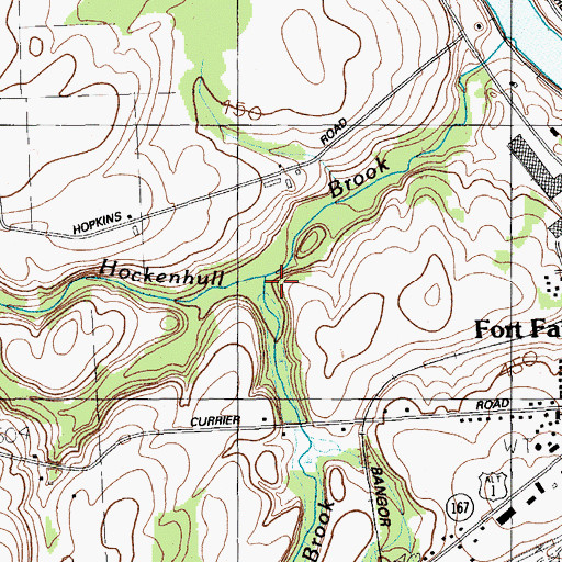Topographic Map of Everett Brook, ME