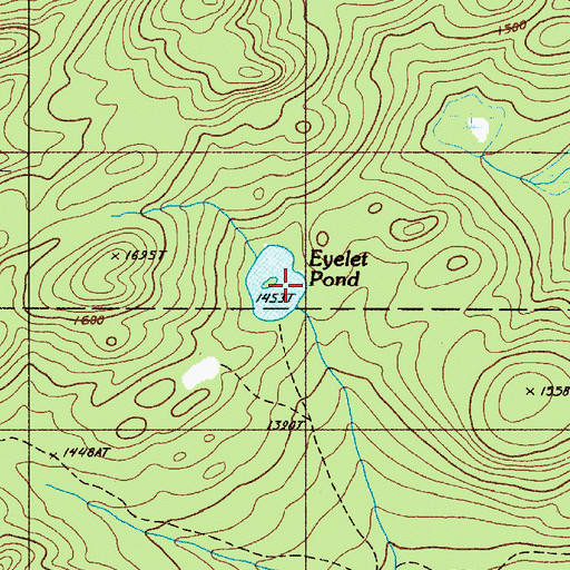 Topographic Map of Eyelet Pond, ME