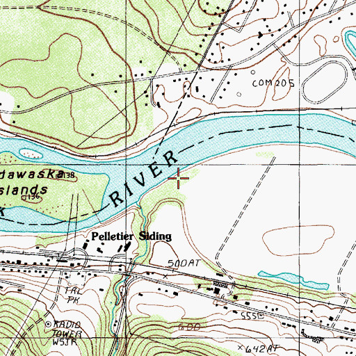 Topographic Map of Factory Brook, ME