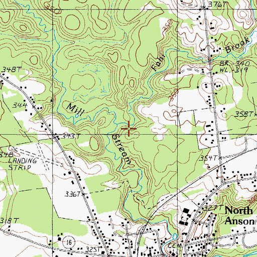 Topographic Map of Fahi Brook, ME