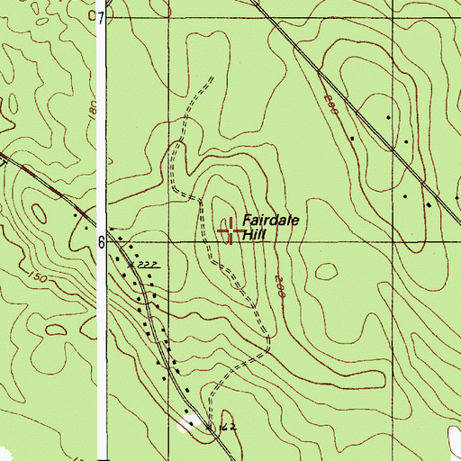 Topographic Map of Fairdale Hill, ME