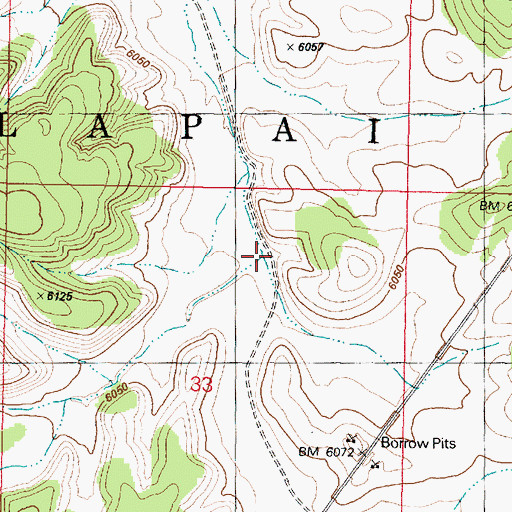 Topographic Map of Albers Wash, AZ