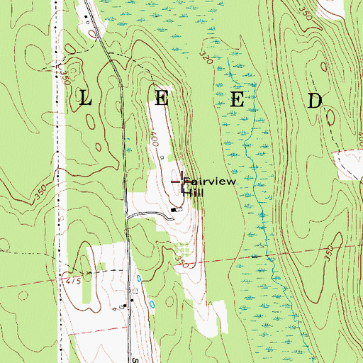 Topographic Map of Fairview Hill, ME