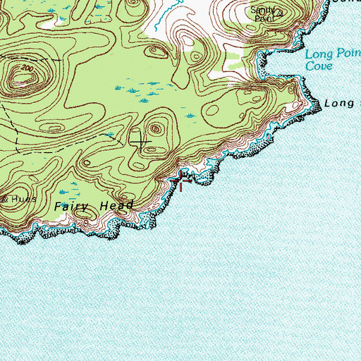 Topographic Map of Fairy Head, ME