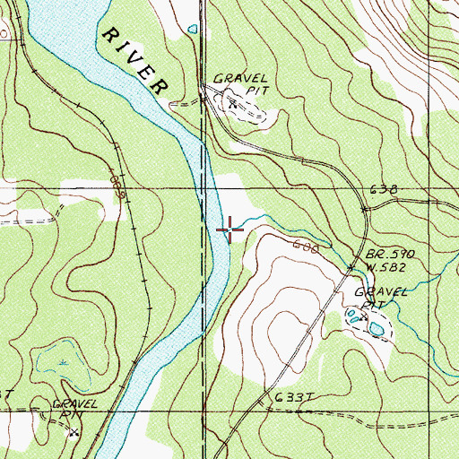 Topographic Map of Fall Brook, ME