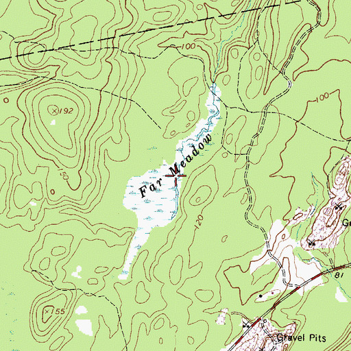 Topographic Map of Far Meadow, ME