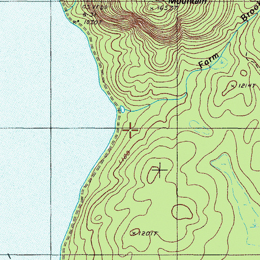 Topographic Map of Farm Brook, ME
