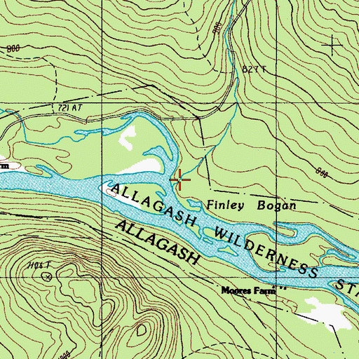 Topographic Map of Farm Brook, ME