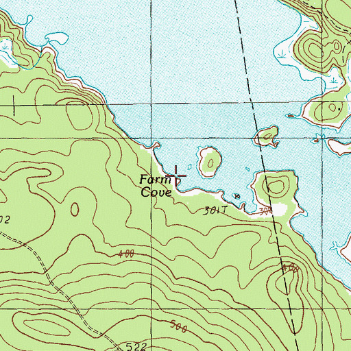 Topographic Map of Farm Cove, ME