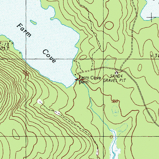 Topographic Map of Farm Cove Dam, ME