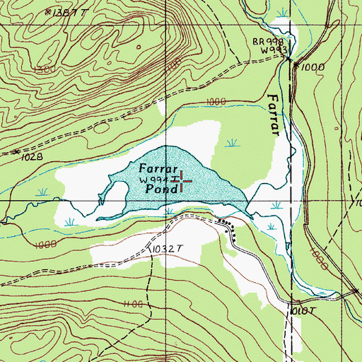 Topographic Map of Farrar Pond, ME
