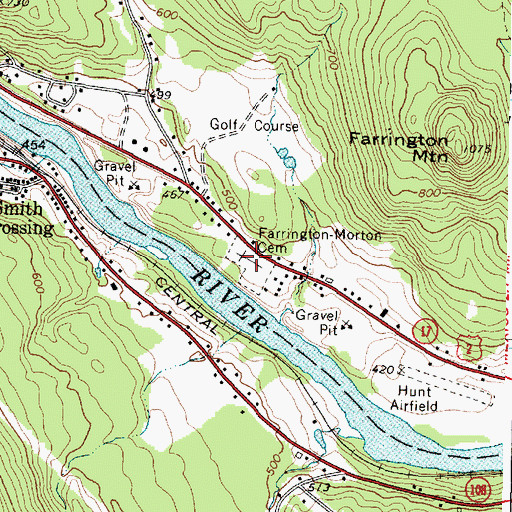 Topographic Map of Farrington - Morton Cemetery, ME