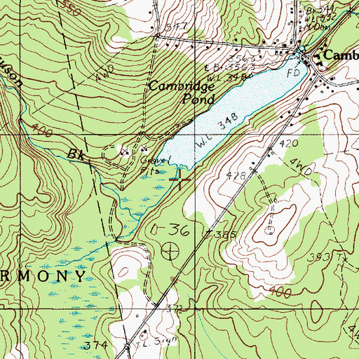 Topographic Map of Ferguson Brook, ME