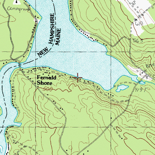 Topographic Map of Fernald Shore, ME