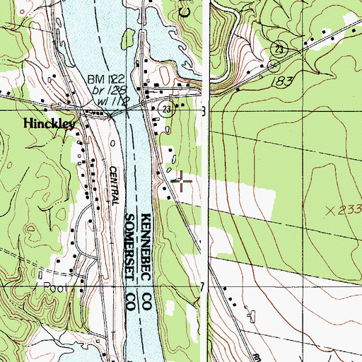 Topographic Map of Ferry School, ME