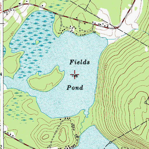 Topographic Map of Fields Pond, ME