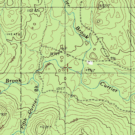 Topographic Map of Fifth Currier Brook, ME