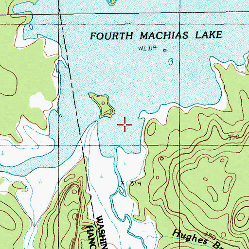Topographic Map of Fifth Lake Stream, ME