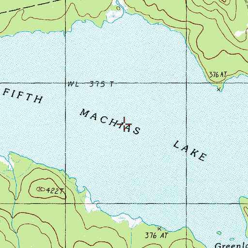 Topographic Map of Fifth Machias Lake, ME
