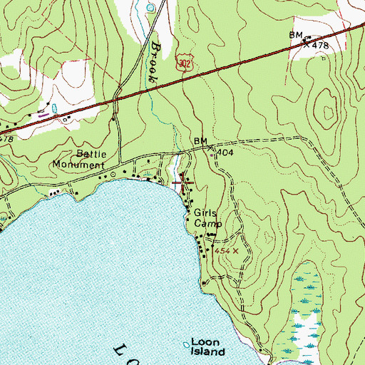 Topographic Map of Fight Brook, ME