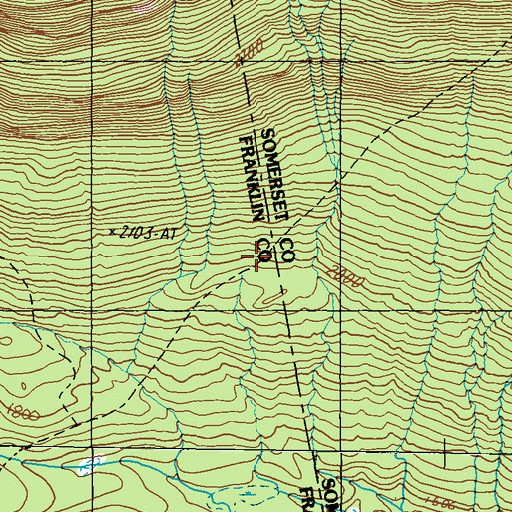 Topographic Map of Fire Warden Trail, ME