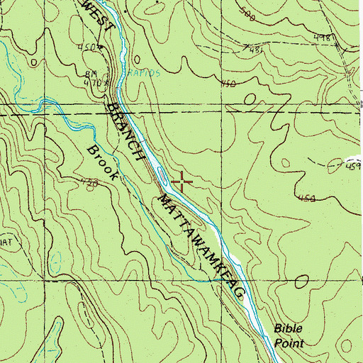 Topographic Map of First Brook, ME