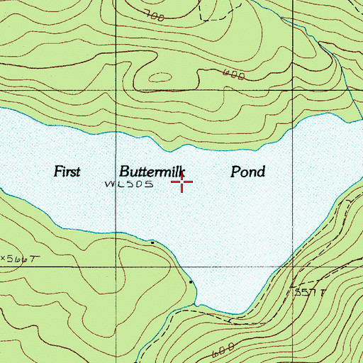 Topographic Map of First Buttermilk Pond, ME