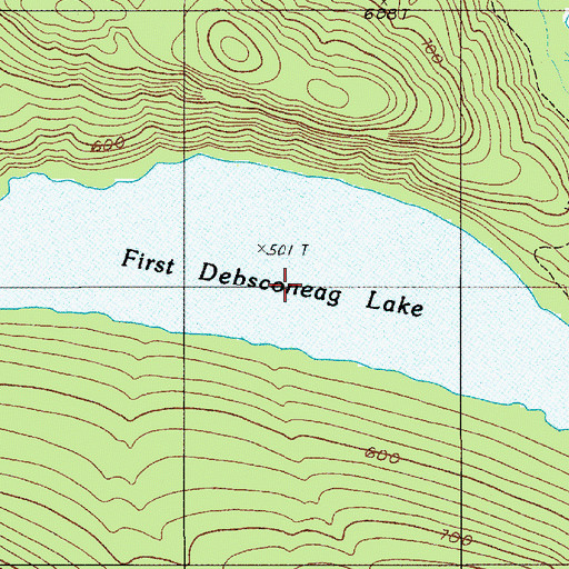 Topographic Map of First Debsconeag Lake, ME