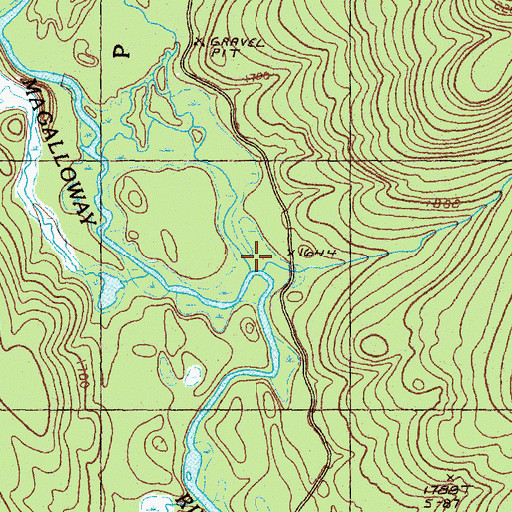 Topographic Map of First East Branch Magalloway River, ME