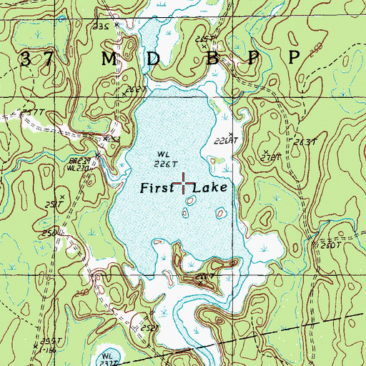 Topographic Map of First Lake, ME