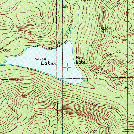 Topographic Map of First Lake, ME