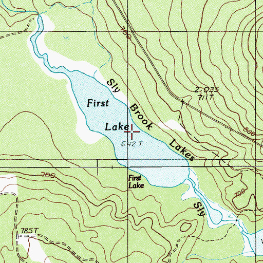 Topographic Map of First Lake, ME