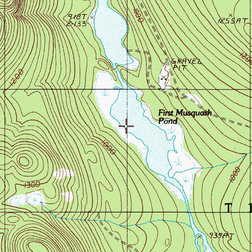Topographic Map of First Musquash Pond, ME
