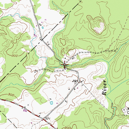 Topographic Map of Fish Brook, ME
