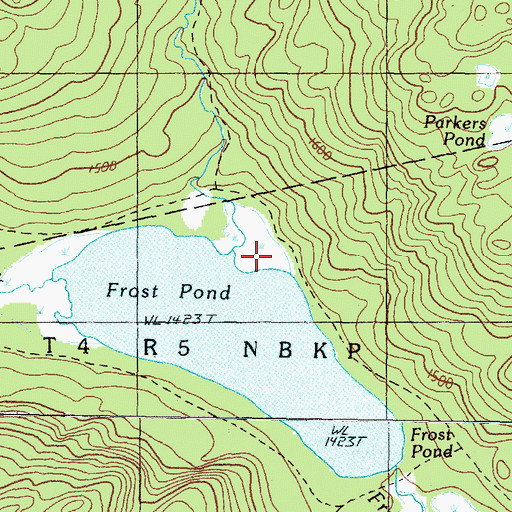 Topographic Map of Fish Brook, ME