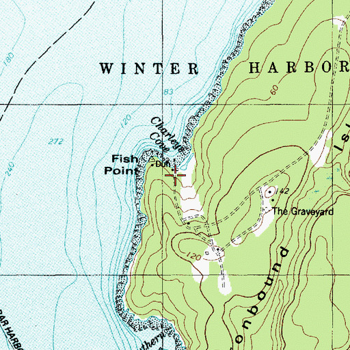 Topographic Map of Fish Point, ME