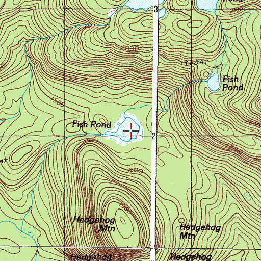 Topographic Map of Fish Pond, ME