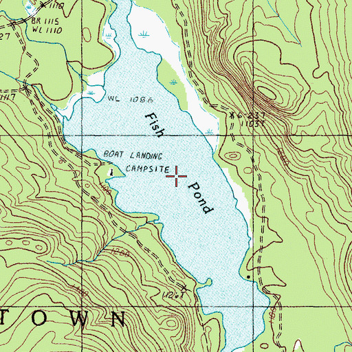 Topographic Map of Fish Pond, ME